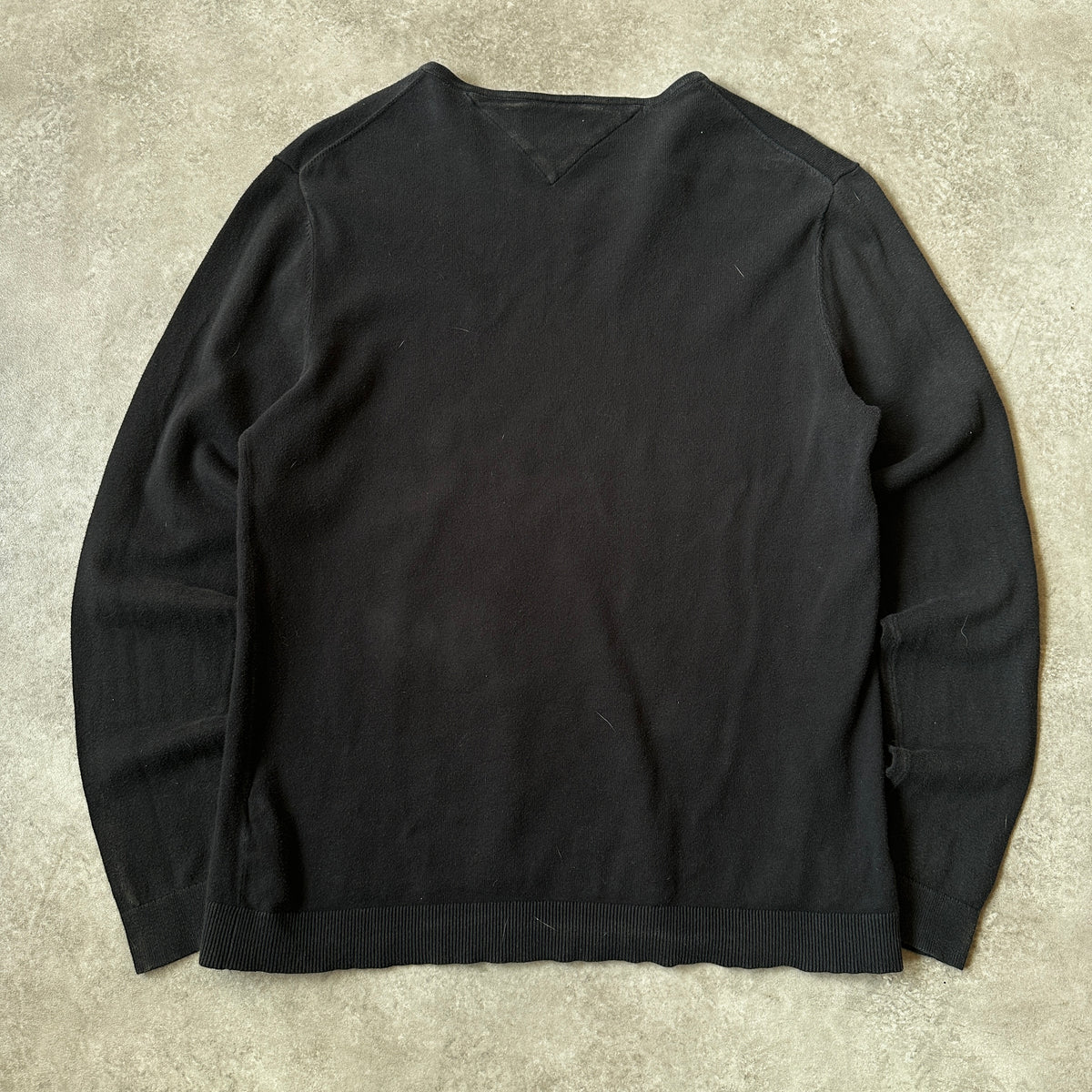 Tommy Jeans Black V-Neck Knit Sweater M