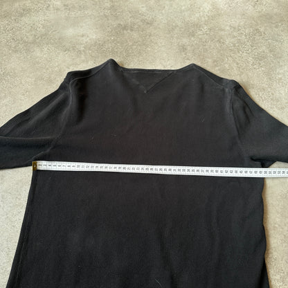 Tommy Jeans Black V-Neck Knit Sweater M