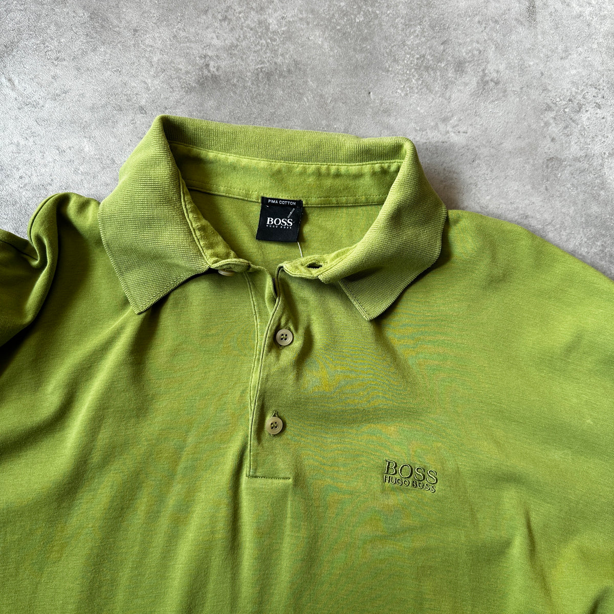 Hugo Boss Olive Green Long Sleeve Polo Shirt XL