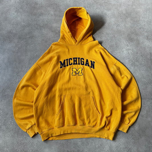 Russell Athletic Yellow Michigan Graphic Hoodie XXL