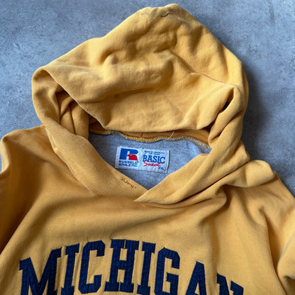 Russell Athletic Yellow Michigan Graphic Hoodie XXL