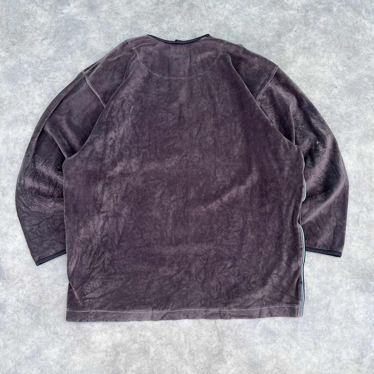 Jordan Brown Velour Quarter Zip Sweatshirt XL