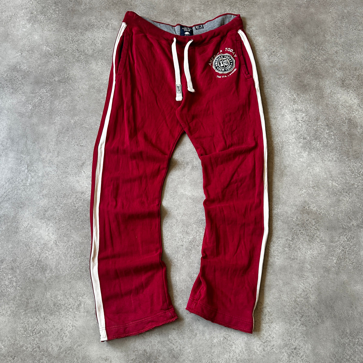 America Today Red Side Stripe Sweatpants XL