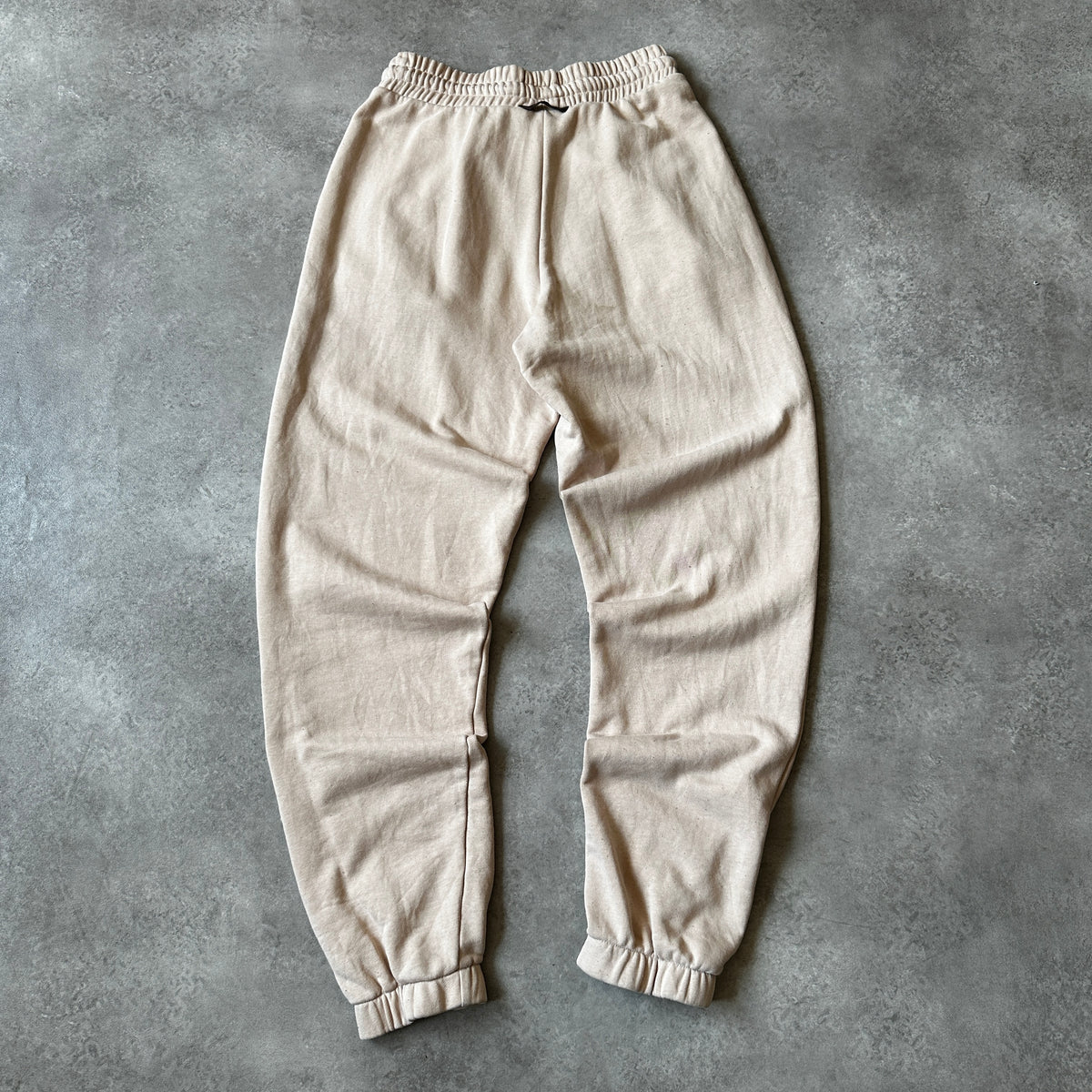 Adidas Beige Stacked Logo Cuffed Sweatpants 38