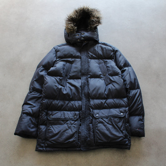 Tommy Hilfiger Long Puffer Jacket - Navy Blue (Man-L)