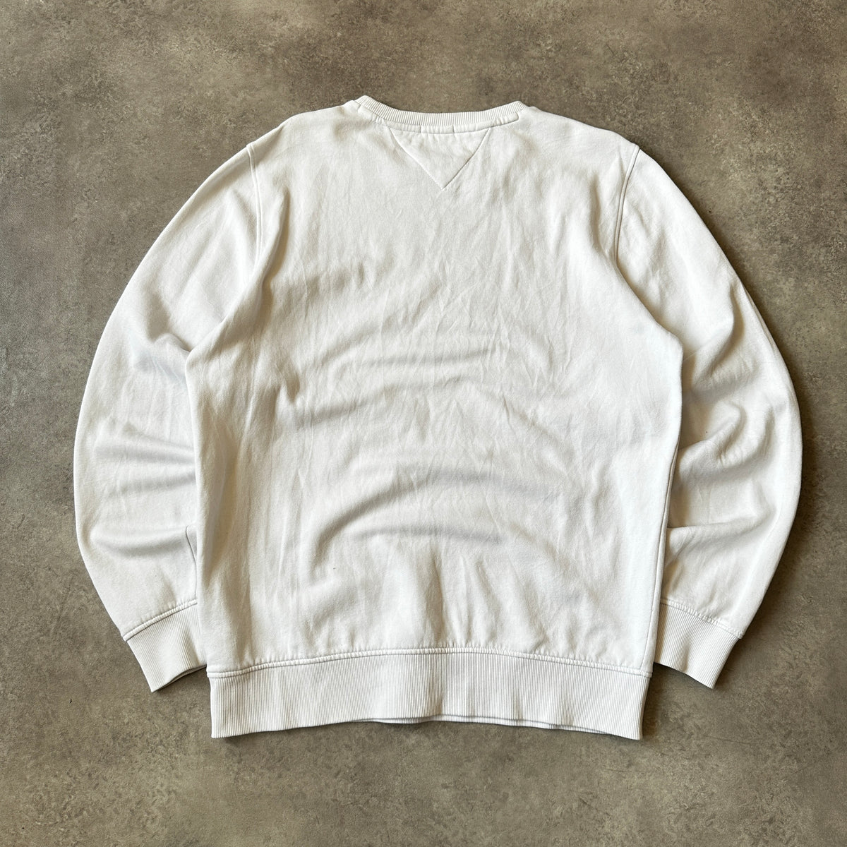 Tommy Jeans White Box Logo Crewneck Sweatshirt L