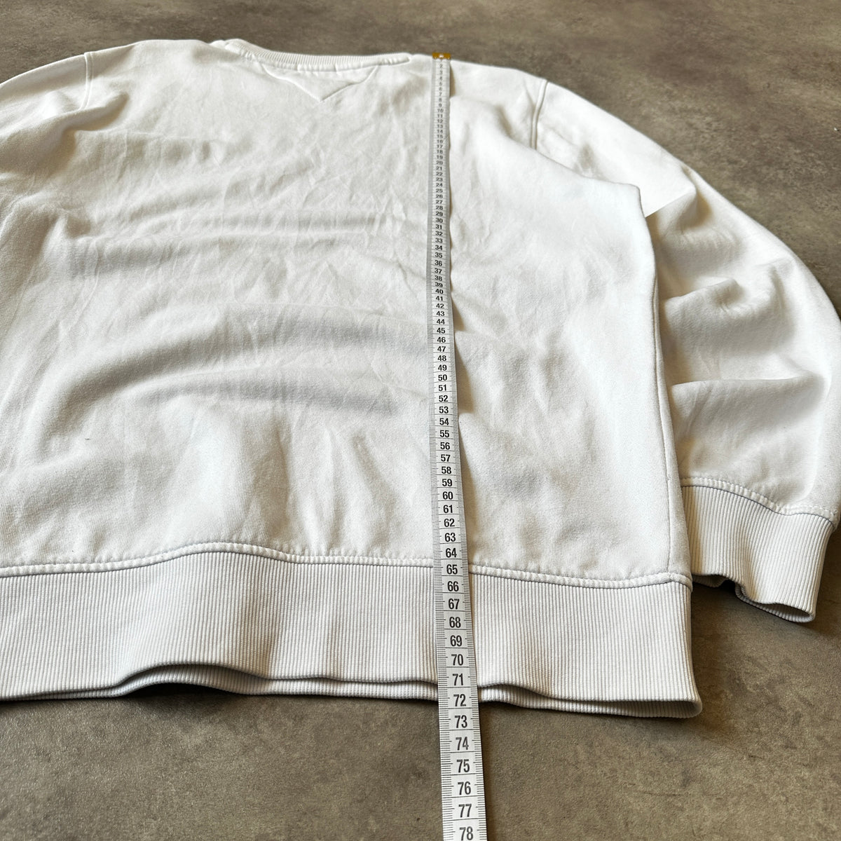Tommy Jeans White Box Logo Crewneck Sweatshirt L