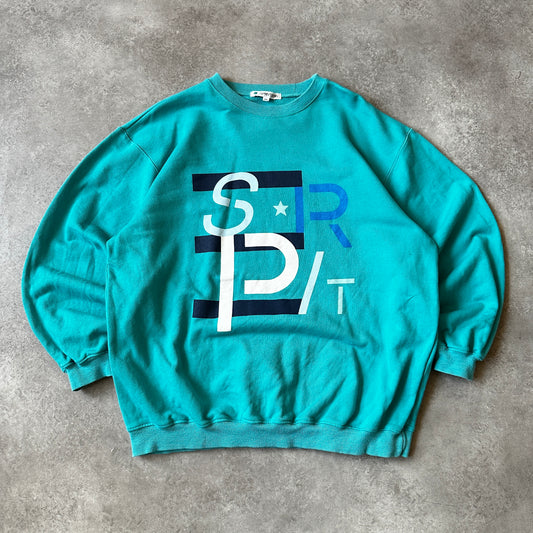 Esprit Bright Teal Graphic Print Crewneck Sweatshirt 176cm