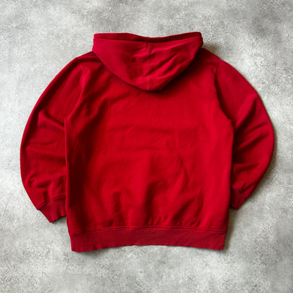 Adidas Red & Blue Trefoil Big Logo Hoodie M