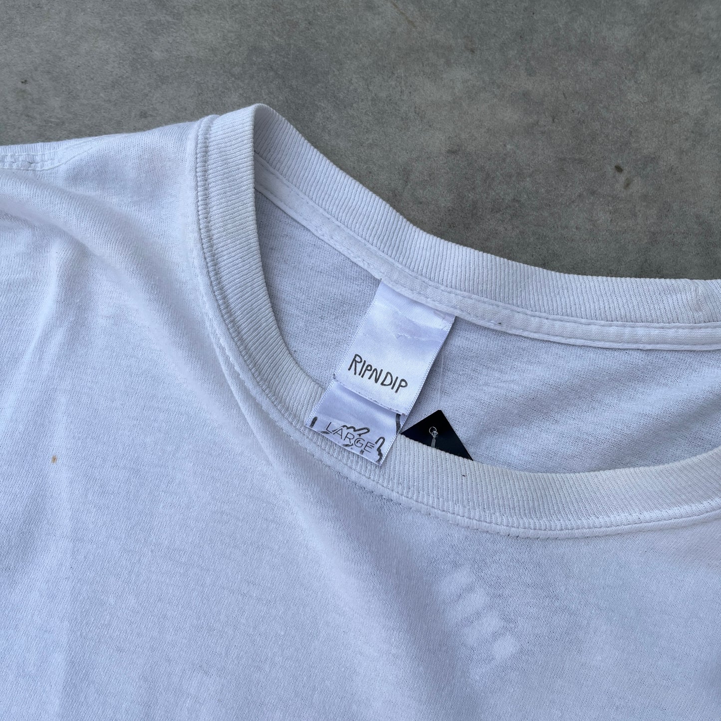 Rip N Dip White Pocket Long Sleeve Shirt L