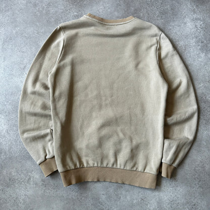 Pepe Jeans Beige Script Logo Crewneck Sweatshirt M