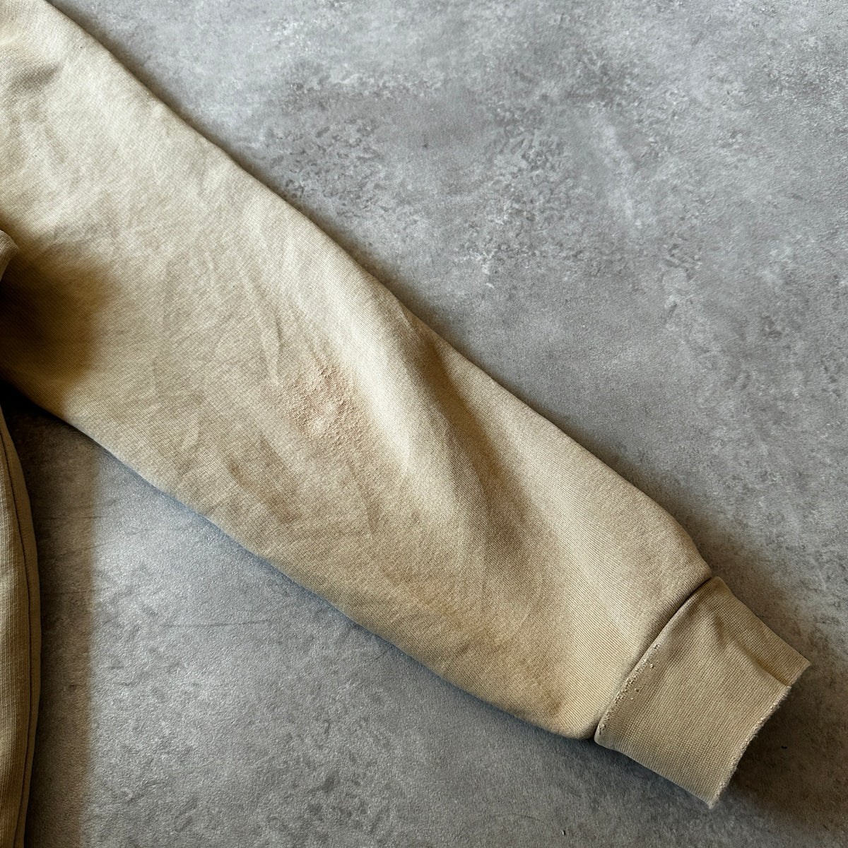 Daily Aesthetikz Beige Embroidered Chest Logo Hoodie L