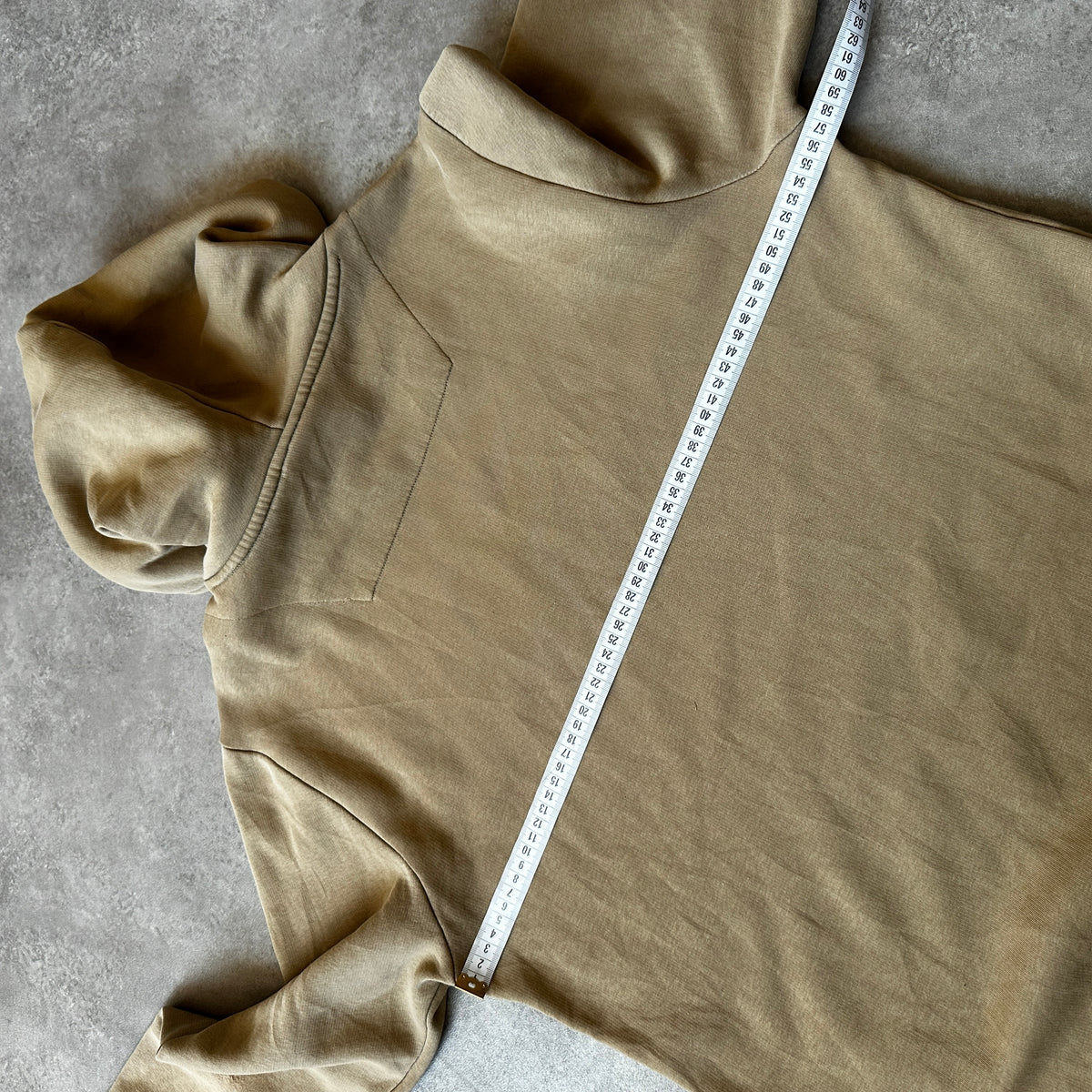 Daily Aesthetikz Beige Embroidered Chest Logo Hoodie L