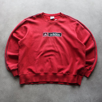 Adidas Y2K Crewneck Center Embroidered - Red (Man-XL)