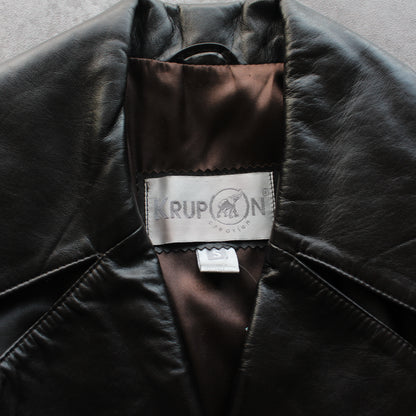 Krupon Leather Coat - Brown (Woman-S)