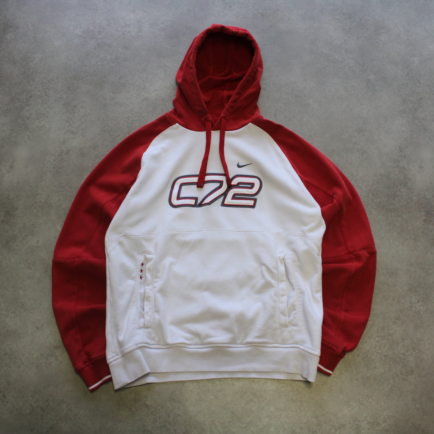 Nike C72 Hoodie – White/Red (Man-M)
