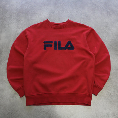 Fila Embroidered Vintage Crewneck – Red (Man-S)