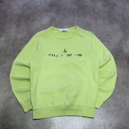 Stone Island Embroidered Crewneck – Lime (Man-M)