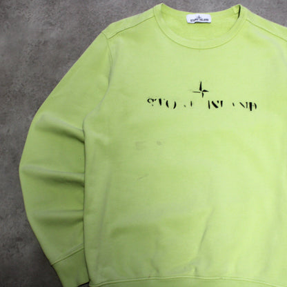 Stone Island Embroidered Crewneck – Lime (Man-M)