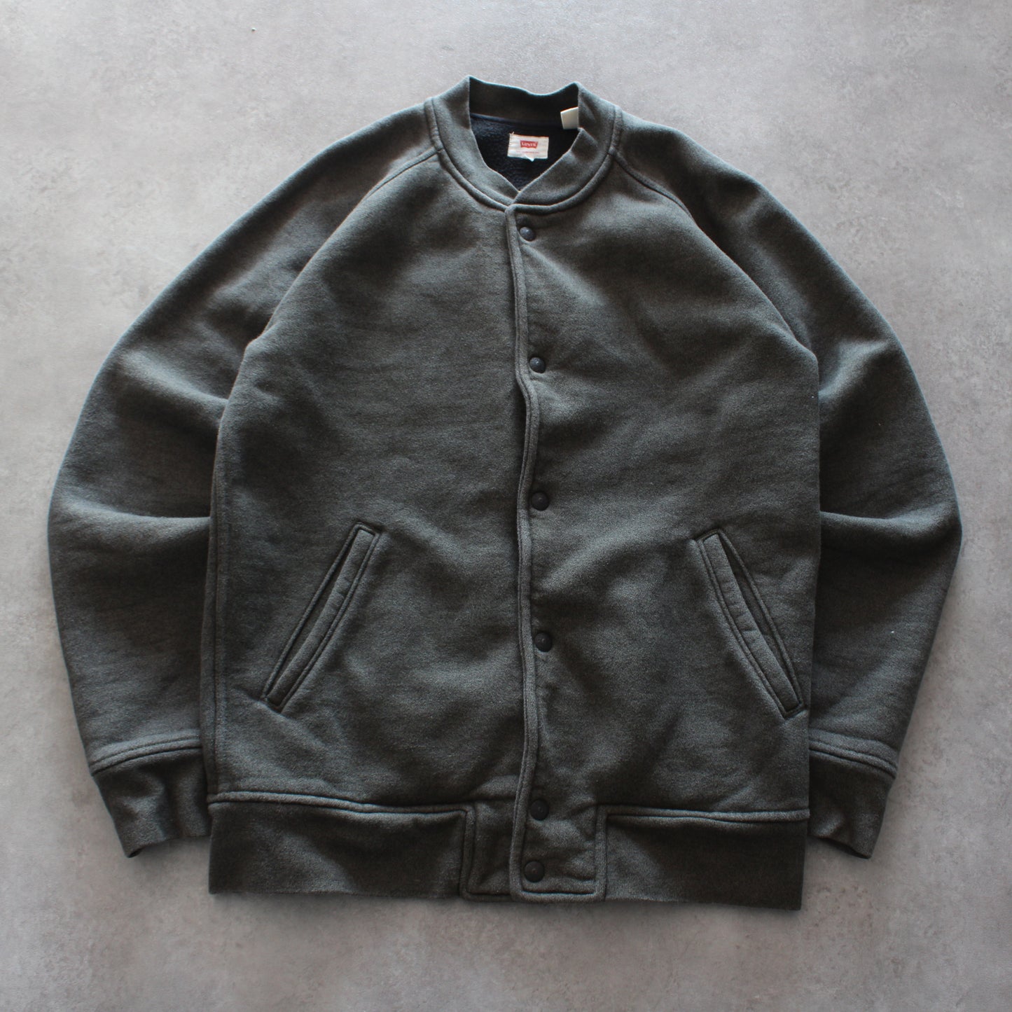 Levi’s Embroidered Back Sweater Jacket – Dark Green (Man-M)