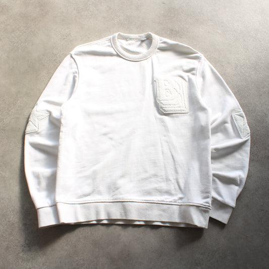 Burberry Patched Crewneck – White (Man-S, Missing Tag)