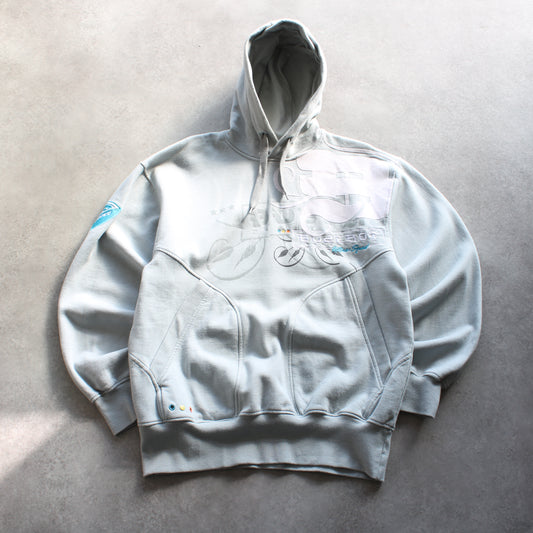 1995 Bullrot Wear Embroidered Hoodie – Grey (Man-M)