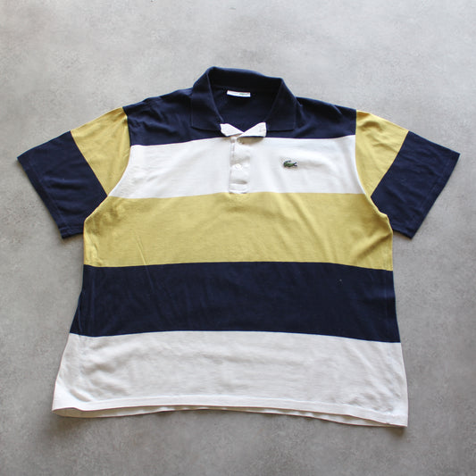 Lacoste Vintage Polo Shirt - Navy/Yellow/White (Man-L)