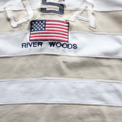 River Woods USA Rugby Shirt – Beige/White (Man-XS)