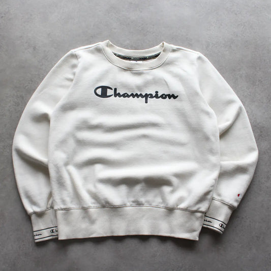 Champion 3D Printed Crewneck – White (Woman-S)