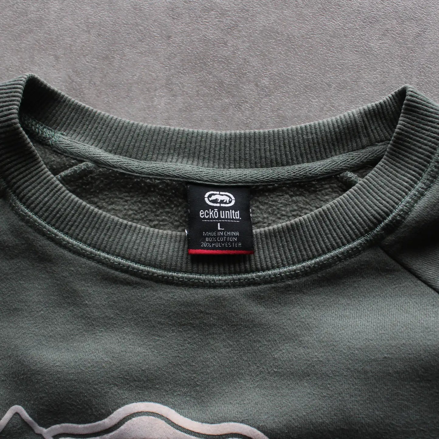 Ecko Unltd. Printed Crewneck – Olive Green (Man-L)