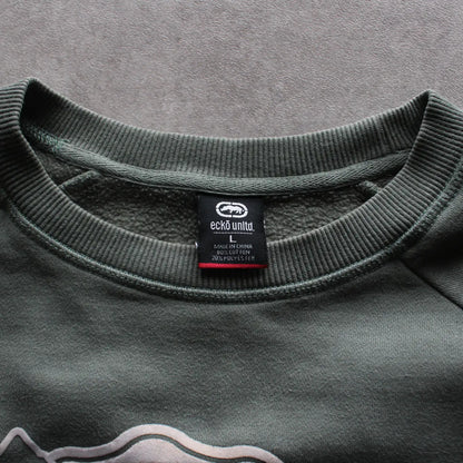 Ecko Unltd. Printed Crewneck – Olive Green (Man-L)