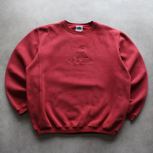 Adidas Embroidered Crewneck – Burgundy (Man-M)