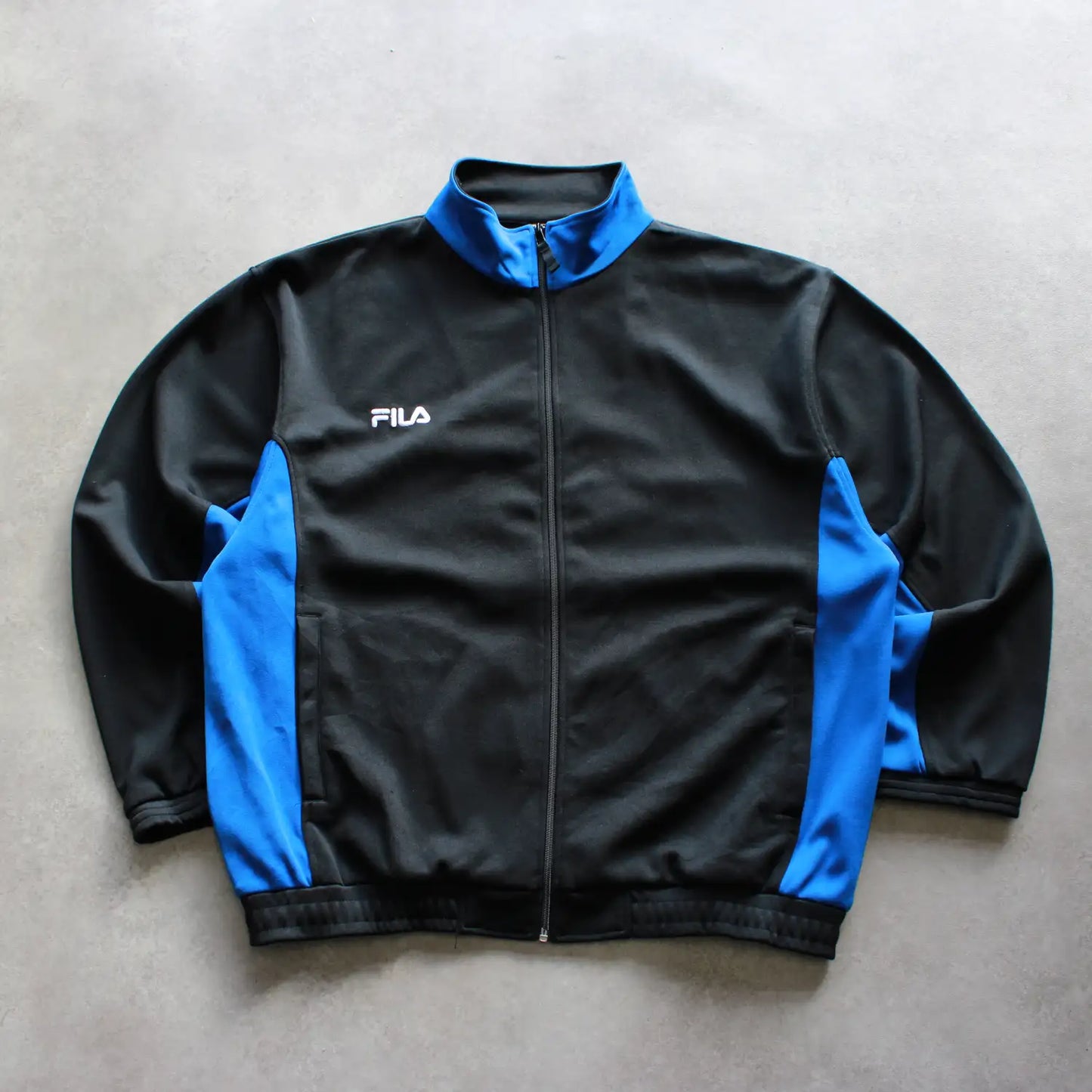 Fila Tracksuit Zip Up – Black/Blue (Man-XL)