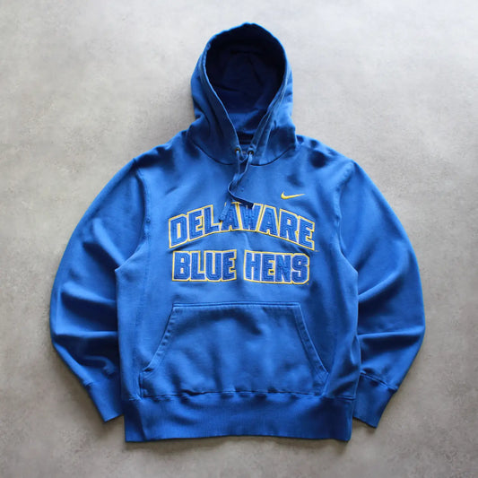Nike Embroidered Delaware Hoodie – Blue/Yellow (Man-M)