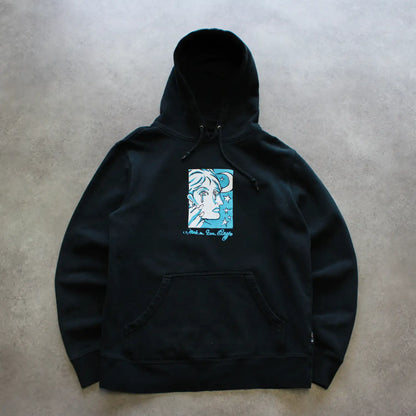 HUF Printed Hoodie – Black/Blue (Man-S)
