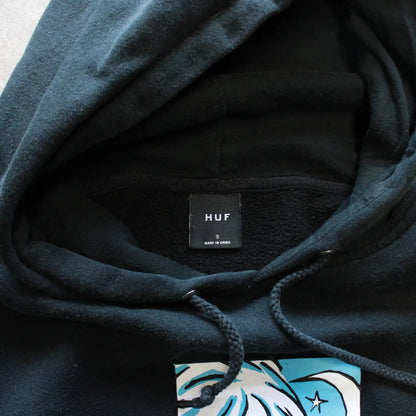 HUF Printed Hoodie – Black/Blue (Man-S)
