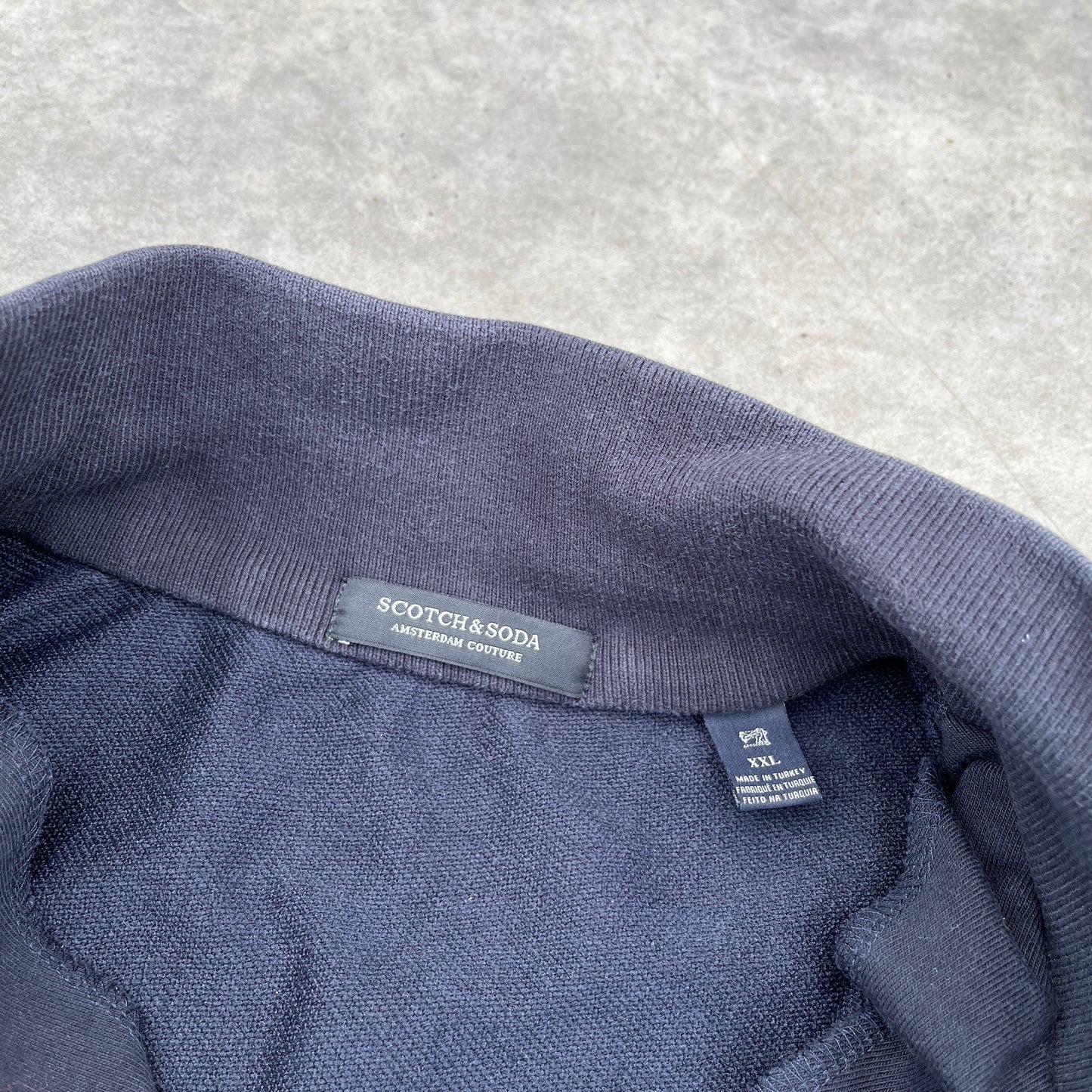 Scotch & Soda Navy Quarter Zip Sweatshirt XXL