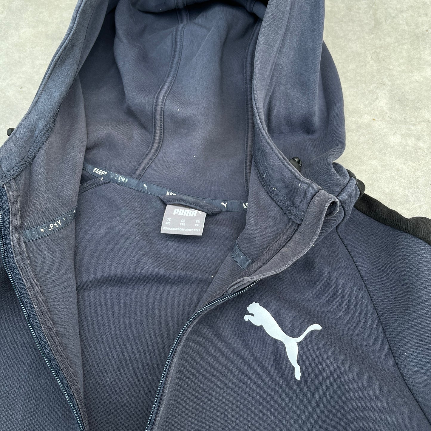 Puma Navy Zip Hoodie XXL