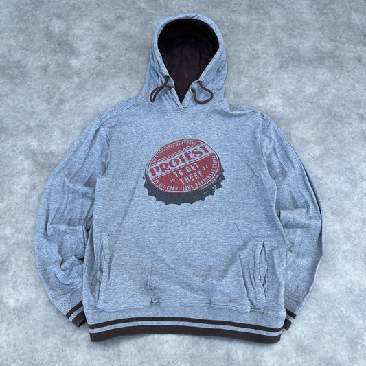 Protest Grey Hoodie L