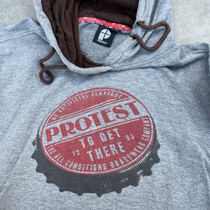 Protest Grey Hoodie L