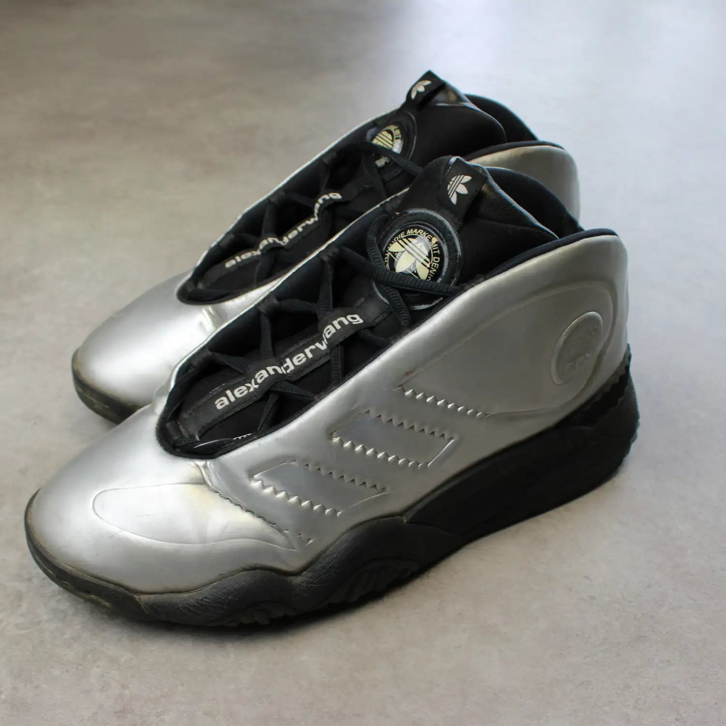 Adidas x Alexander Wang Basketball Sneakers – Silver/Black (Man-44)