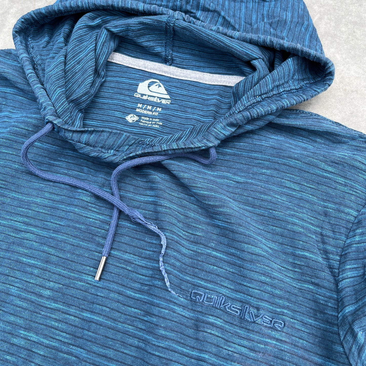 Quiksilver Blue Striped Hoodie M