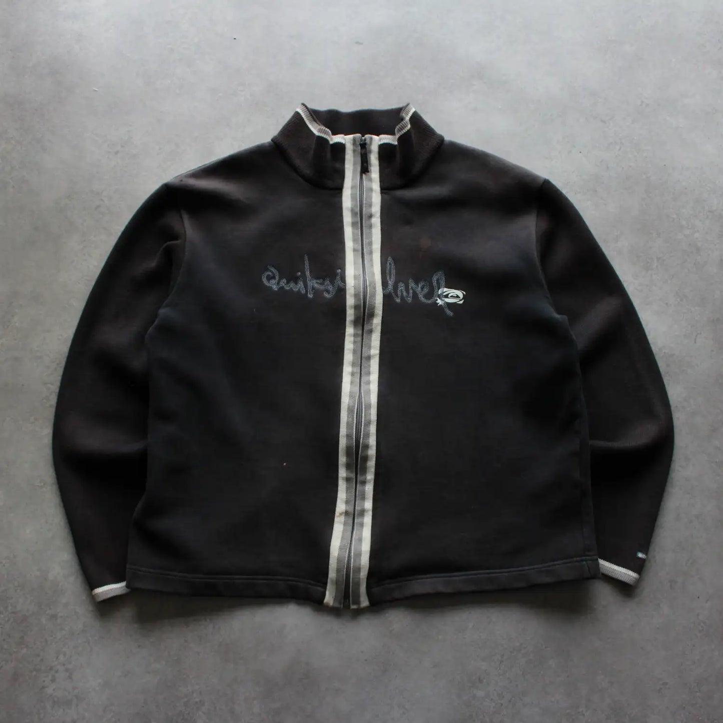 Quiksilver Zip Up Jacket – Black/Grey (Man-L, Flawed)