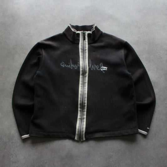 Quiksilver Zip Up Jacket – Black/Grey (Man-L, Flawed)