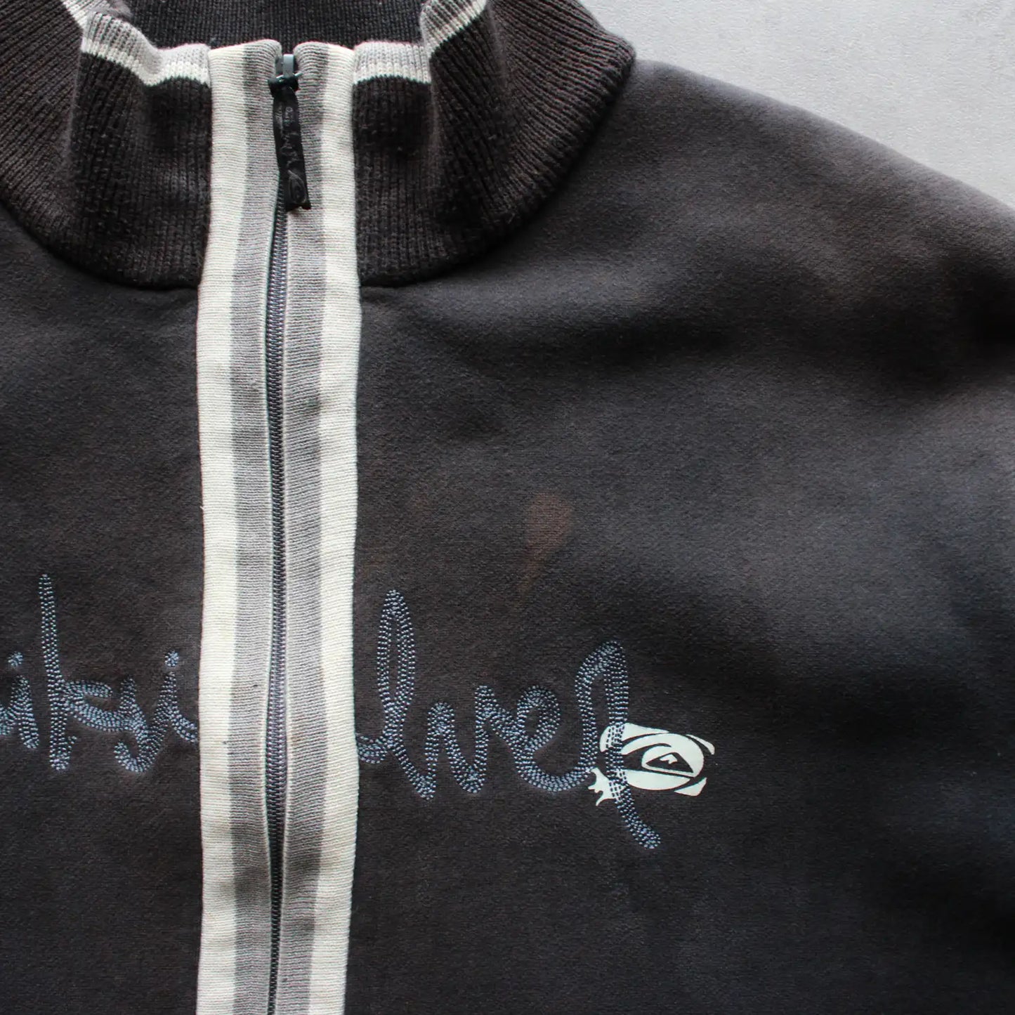 Quiksilver Zip Up Jacket – Black/Grey (Man-L, Flawed)