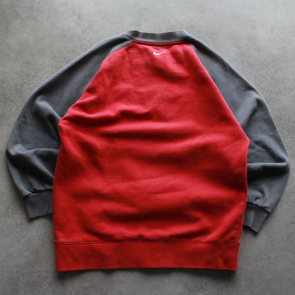 Nike Embroidered Crewneck – Red/Grey (Teen-M)