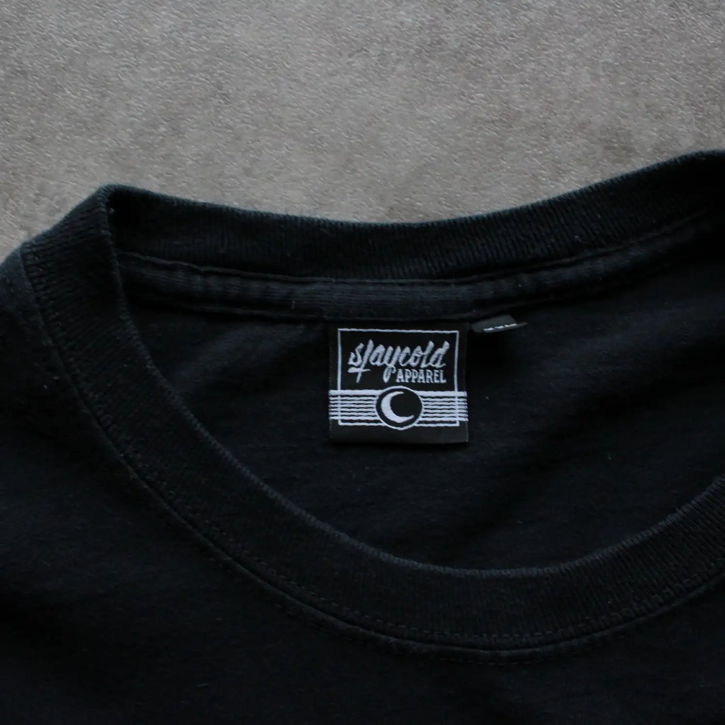 Staycold Apparel Back Printed Long Sleeve Tee – Black/Purple (Man-XXL)