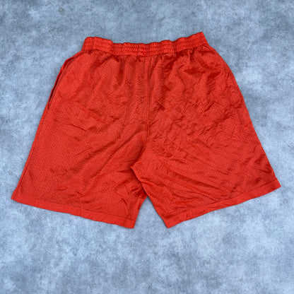 Spalding Orange Mesh Shorts L
