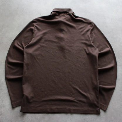 Hugo Boss Long Sleeve Polo Shirt – Brown (Man-S)