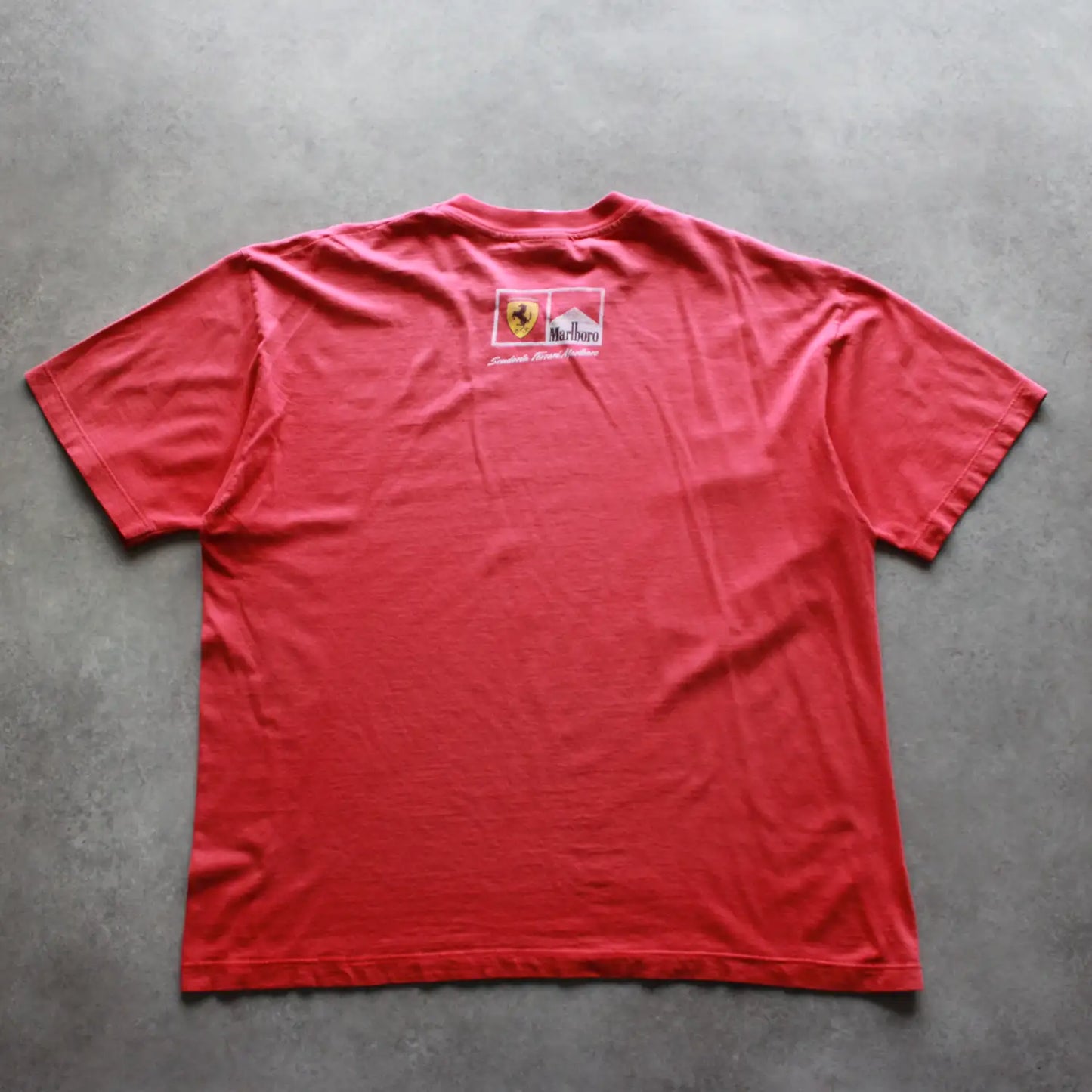 Hanes Ferrari x Marlboro Printed Tee – Red (Man-XL,Faded and Flawed)